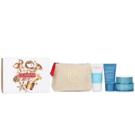 CLARINS - Hydra Essentiel Set: Silky Cream 50ml + Cream Scrub 15ml + Night Cream 15ml + Pouch 210174 3pcs+1bag